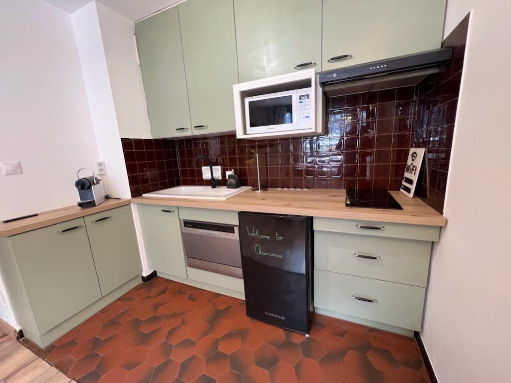 Studio Dent Du Caiman, Chamonix Hyper Centre, Parking, Vue Mont Blanc Ngoại thất bức ảnh