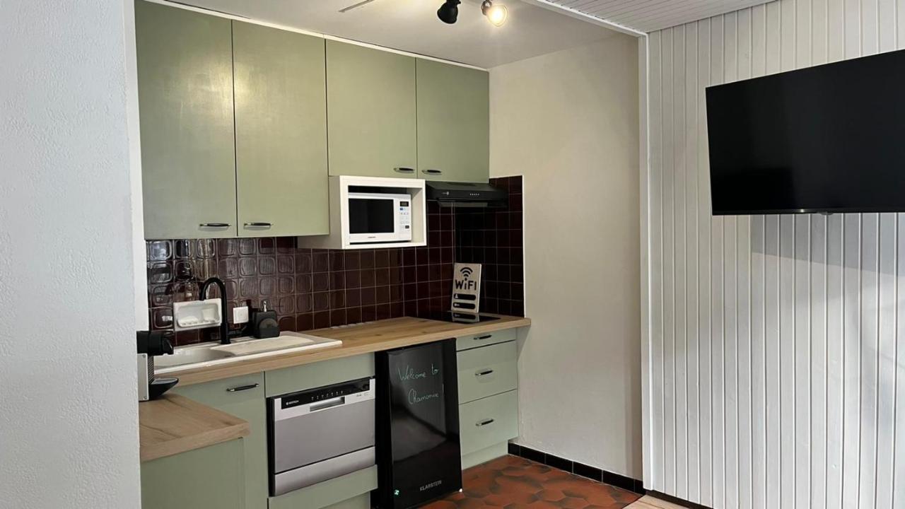 Studio Dent Du Caiman, Chamonix Hyper Centre, Parking, Vue Mont Blanc Ngoại thất bức ảnh